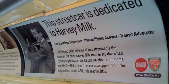 Harvey Milk Dedication onboard Streetcar 1051
