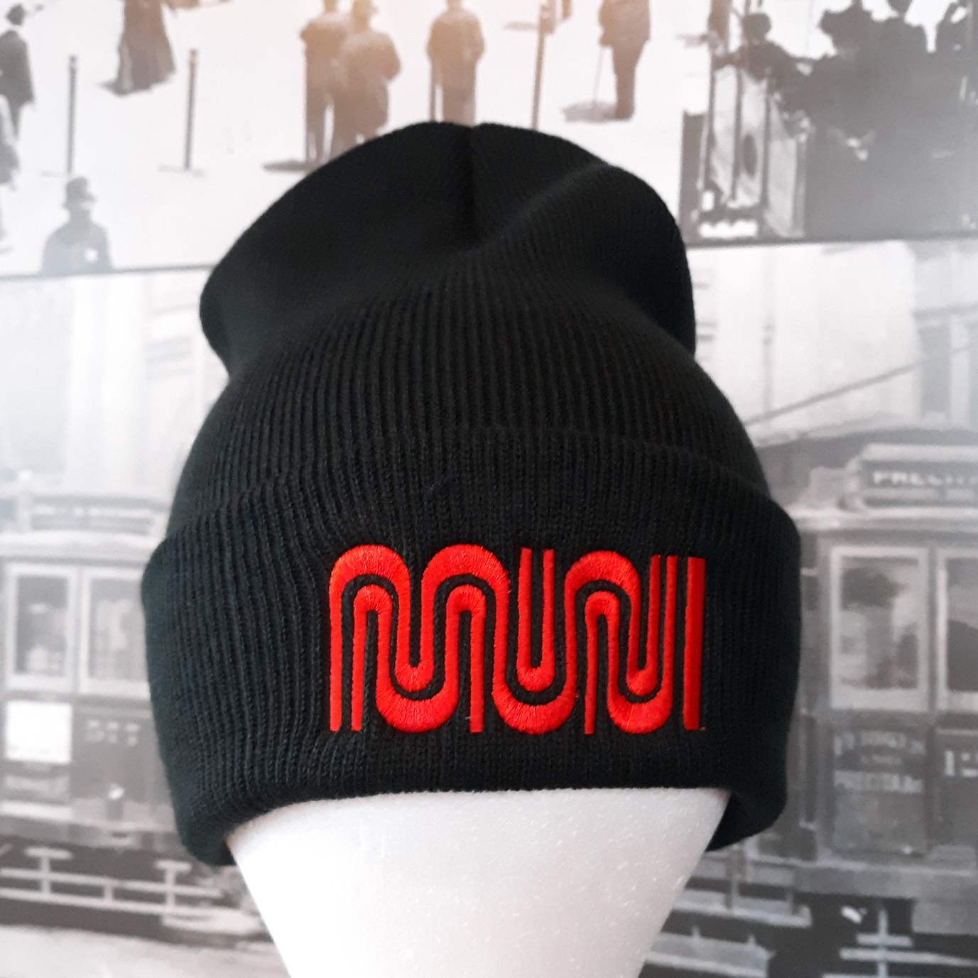 SF Municipal Railway Muni Worm Logo Beanie (Watch Cap) - Market