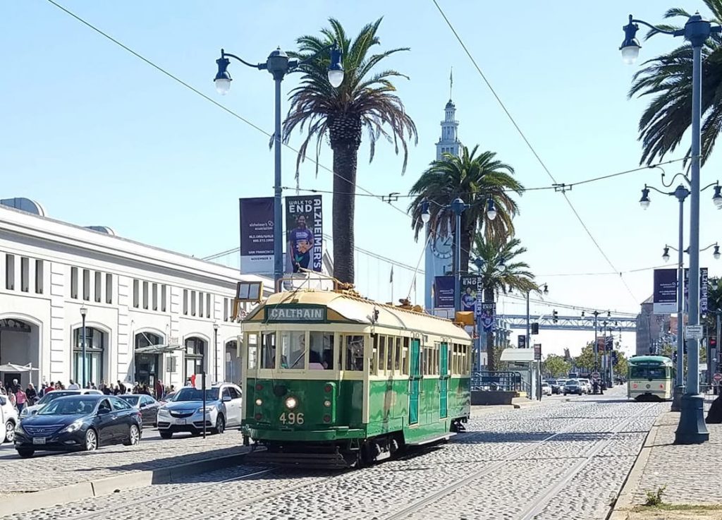 Waterfront vintage streetcar service, summer 2023