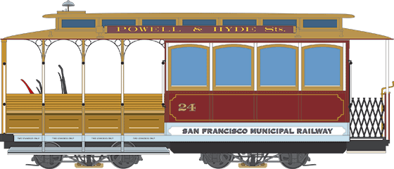 No. 24 - The Willie Mays Cable Car - Market Street Railway