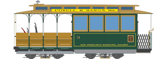 No. 3 - San Francisco Municipal Railway (1960-1982) - Market Street Railway