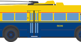 graphic of Muni trolley coach 506
