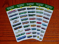 Set of 5 SF Historic Streetcar Fleet Bookmarks