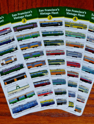 Set of 5 SF Historic Streetcar Fleet Bookmarks
