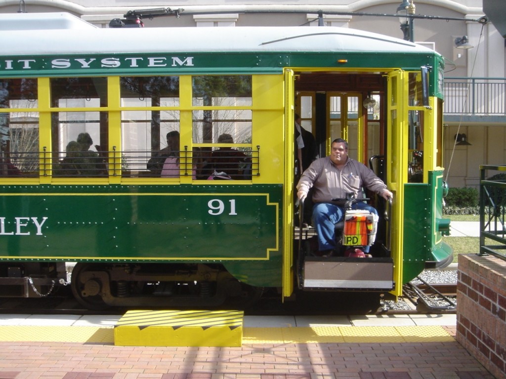 Charlotte replica streetcar No. 91, the one involved in the July 19 accident, when new in 2005. These streetcars operated briefly on a demonstration line before being stored until the new downtown line opened recently. Rick Laubscher photo.