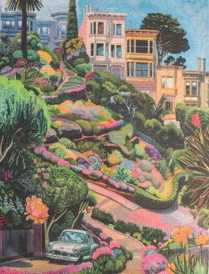 Spring Day on Lombard 1000-piece Puzzle