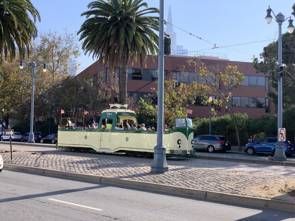 Waterfront vintage streetcar service, summer 2023