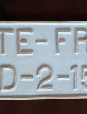 Market Street Railway Co. "White Front" Car Patent Plate