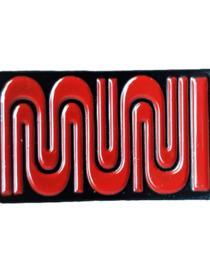 San Francisco Muni Red "Worm" Lapel Pin